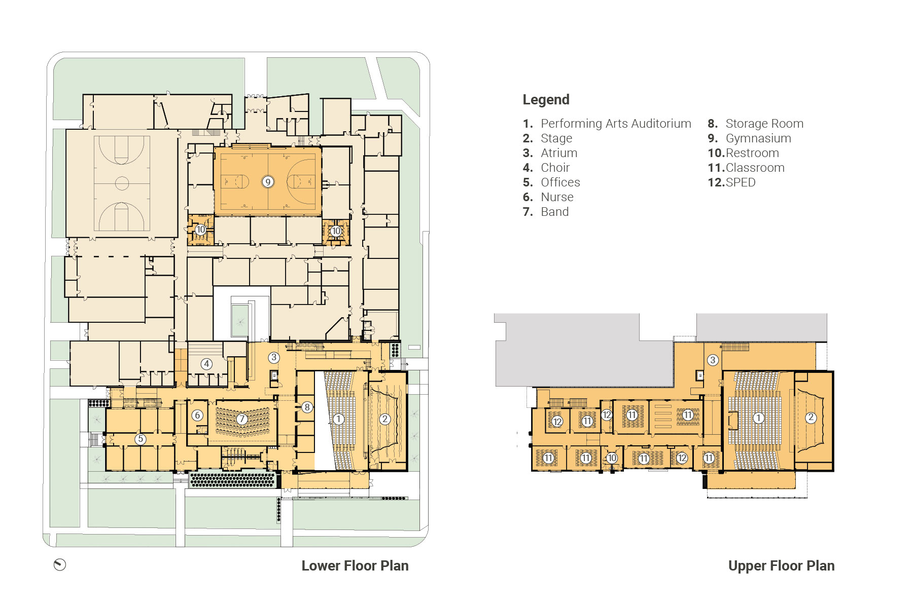 Architecture Classroom And Offices Floor Plan Modern House